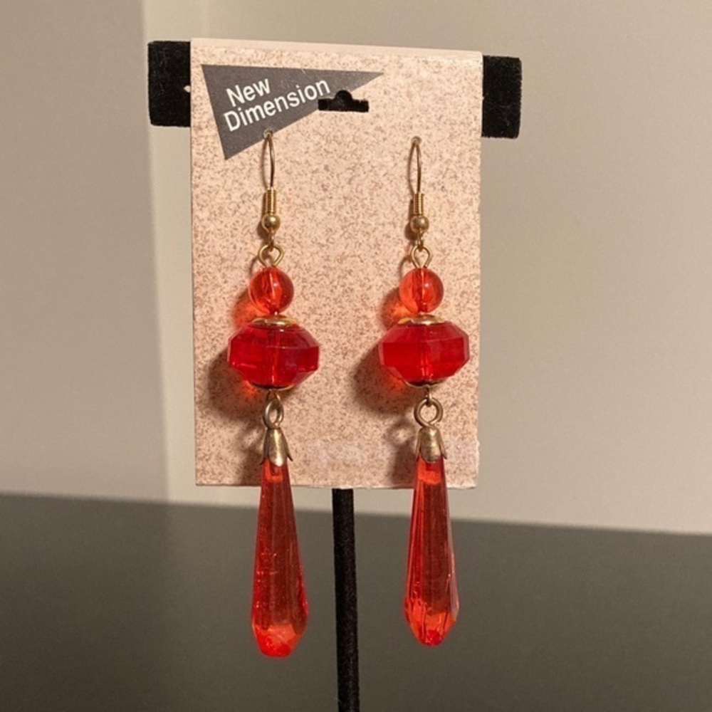 Red Dangle Earrings